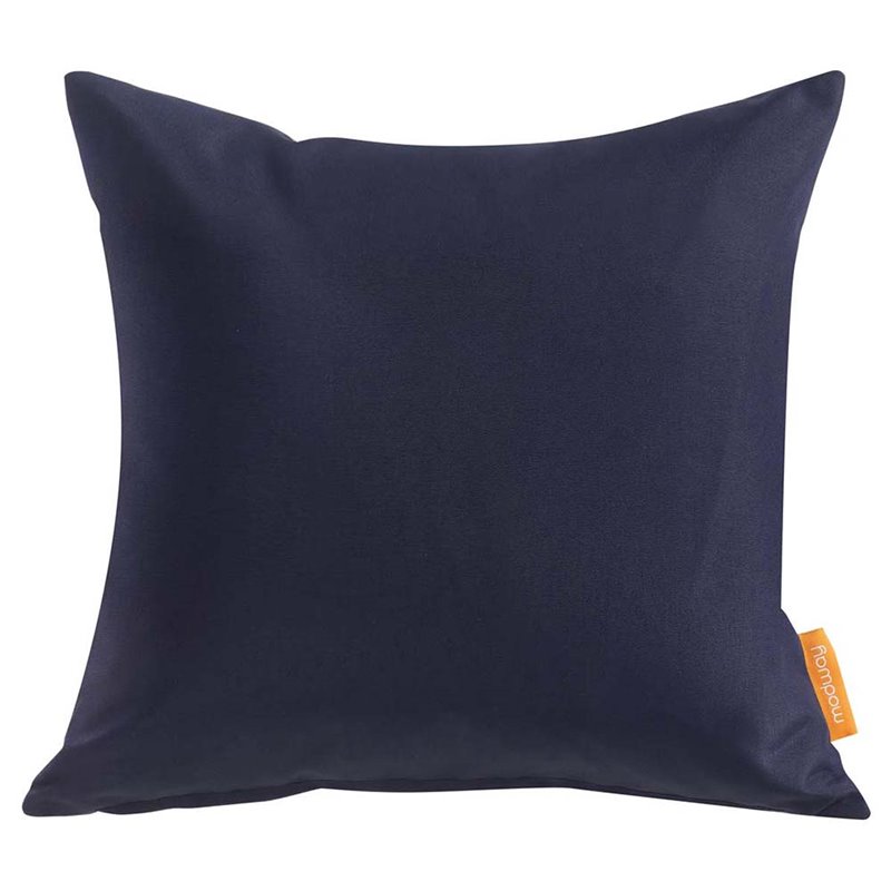 Modway Convene 2-Piece Modern Fabric Outdoor Patio Pillow Set in Navy