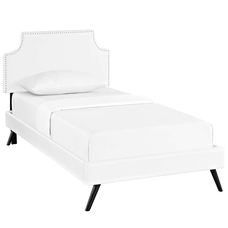 Modway Corene Faux Leather Twin, Faux Leather Twin Platform Bed