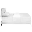 Modway Corene Vinyl Queen Platform Bed with Squared Tapered Legs in White