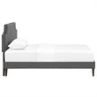 Modway Corene Twin Fabric Platform Bed with Squared Tapered Legs in Gray