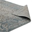 Modway Dilys 5' x 8' Floral Lattice Area Rug in Teal and Brown