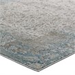 Modway Dilys 5' x 8' Floral Lattice Area Rug in Teal and Brown