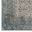Modway Dilys 8' x 10' Floral Lattice Area Rug in Teal and Brown