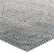 Modway Dilys 8' x 10' Floral Lattice Area Rug in Teal and Brown