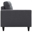 Modway Empress 2-Piece Fabric Upholstered Right-Facing Sectional in Gray