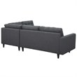 Modway Empress 2-Piece Fabric Upholstered Right-Facing Sectional in Gray