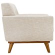 Modway Engage Modern Fabric 3-Piece Sofa Set with Armchairs in Beige