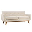 Modway Engage Modern Fabric 2-Piece Sofa Set with Loveseat in Beige