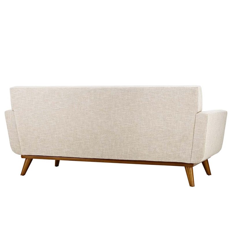 Modway Engage Modern Fabric 2-Piece Sofa Set with Loveseat in Beige