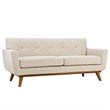 Modway Engage Modern Fabric 3-Piece Sofa Set with Loveseat & Armchair in Beige