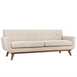 Modway Engage Modern Fabric 3-Piece Sofa Set with Loveseat & Armchair in Beige