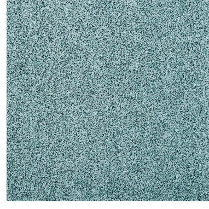 Modway Enyssa 8' x 10' Shag Area Rug in Aqua Blue and Ivory