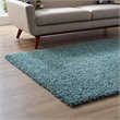 Modway Enyssa 8' x 10' Shag Area Rug in Aqua Blue and Ivory
