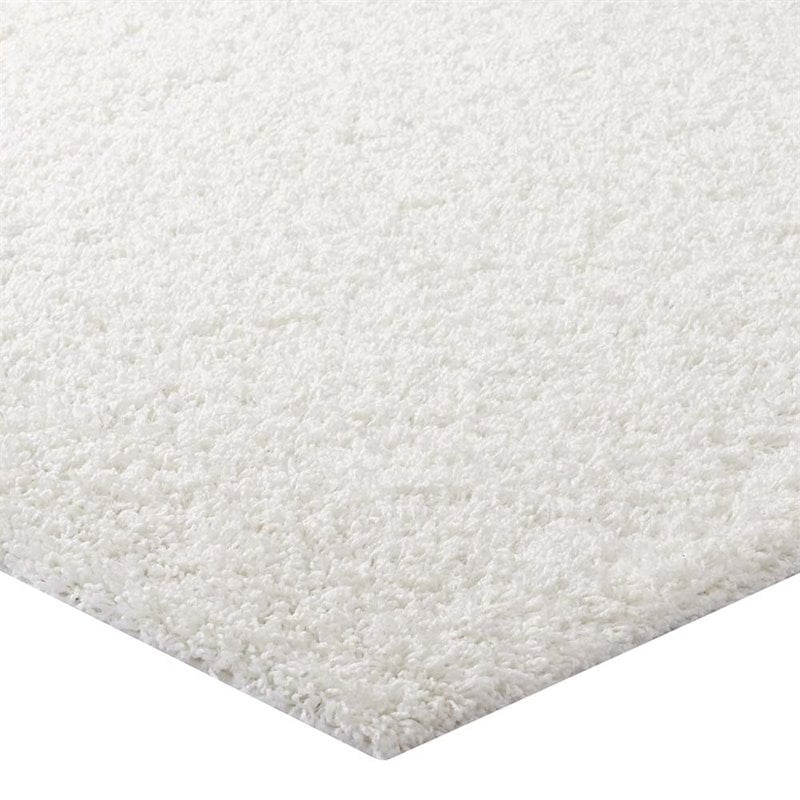 Modway Enyssa 5' x 8' Shag Area Rug in Ivory White