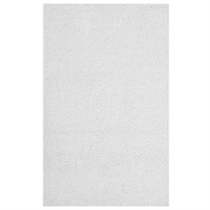 Modway Enyssa 5' x 8' Shag Area Rug in Ivory White