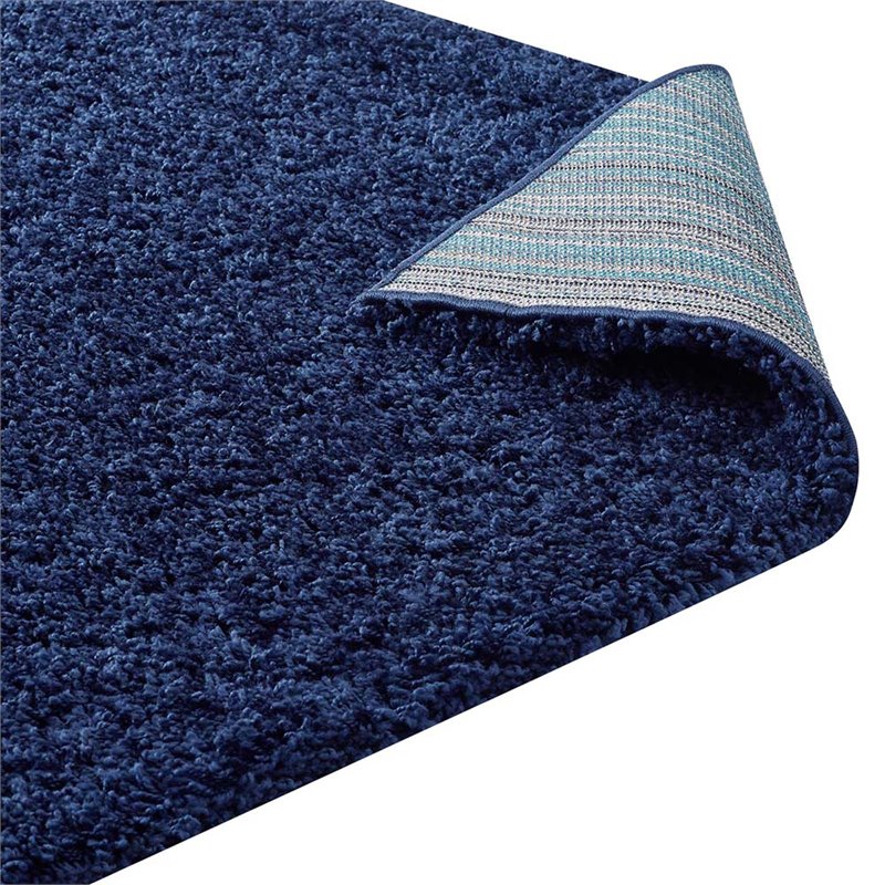 Modway Enyssa 5' x 8' Shag Area Rug in Navy
