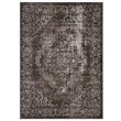 Modway Gamela 8' x 10' Ornate Floral Medallion Area Rug in Dark Brown