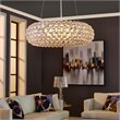 Modway Halo 3-Light Glass & Steel Chandelier in Chrome Finish