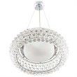 Modway Halo 3-Light Glass & Steel Chandelier in Chrome Finish