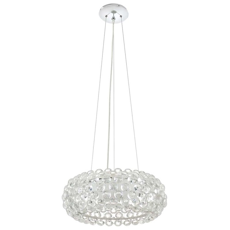 Modway Halo 2 Light Chandelier in Chrome Cymax Business
