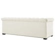 Modway Heritage Tufted Performance Velvet Sofa in Ivory & Black