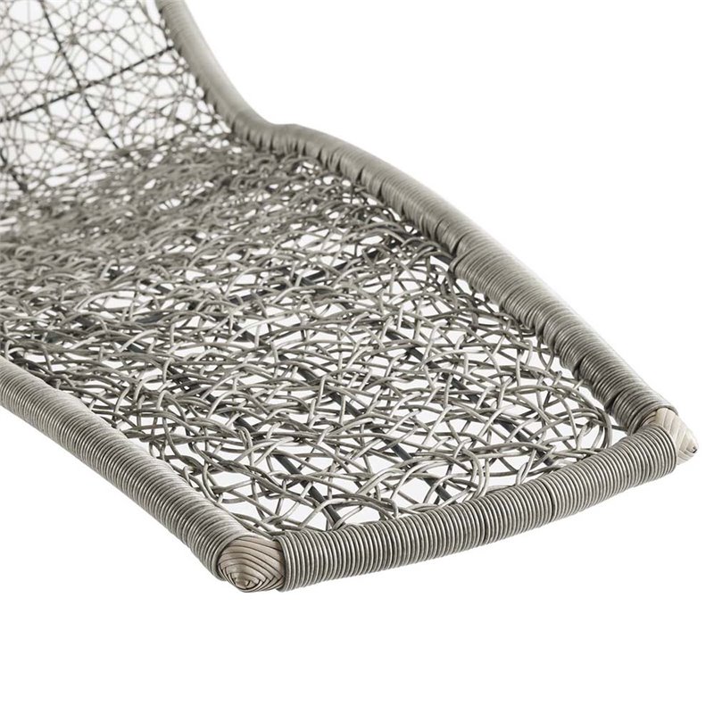 Modway Landscape Rattan & Fabric Patio Swing Chair in Light Gray and Gray