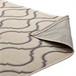Modway Linza 8' x 10' Wave Abstract Trellis Area Rug in Beige
