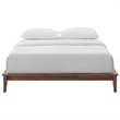 Modway Lodge Queen Modern Solid Wood Platform Bed Frame in Cappuccino