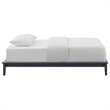 Modway Lodge Twin Modern Solid Wood Platform Bed Frame in Gray