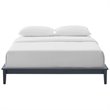 Modway Lodge Queen Modern Solid Wood Platform Bed Frame in Gray