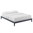 Modway Lodge Queen Modern Solid Wood Platform Bed Frame in Gray