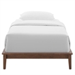 Modway Lodge Twin Mates Platform Bed in Walnut