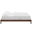 Modway Lodge Queen Mates Platform Bed in Walnut