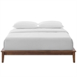 Modway Lodge Queen Mates Platform Bed in Walnut