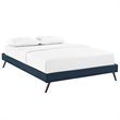Modway Loryn Full Polyester Fabric Bed Frame with Round Splayed Legs in Azure