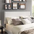 Modway Macie Full Vinyl Platform Bed with Round Splayed Legs in White