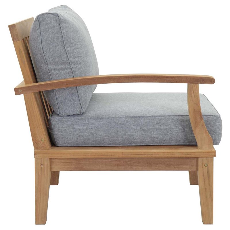 Modway Marina 10 Piece Patio Sofa Set in Natural and Gray