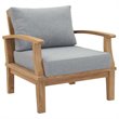 Marina 10 Piece Outdoor Patio Teak Set in Natural Gray