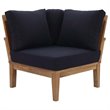 Marina 3 Piece Outdoor Patio Teak Set in Natural Navy