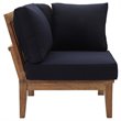 Marina 3 Piece Outdoor Patio Teak Set in Natural Navy