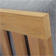 Modway Marina Modern Wood Outdoor Teak Armless Chair in Natural/Gray
