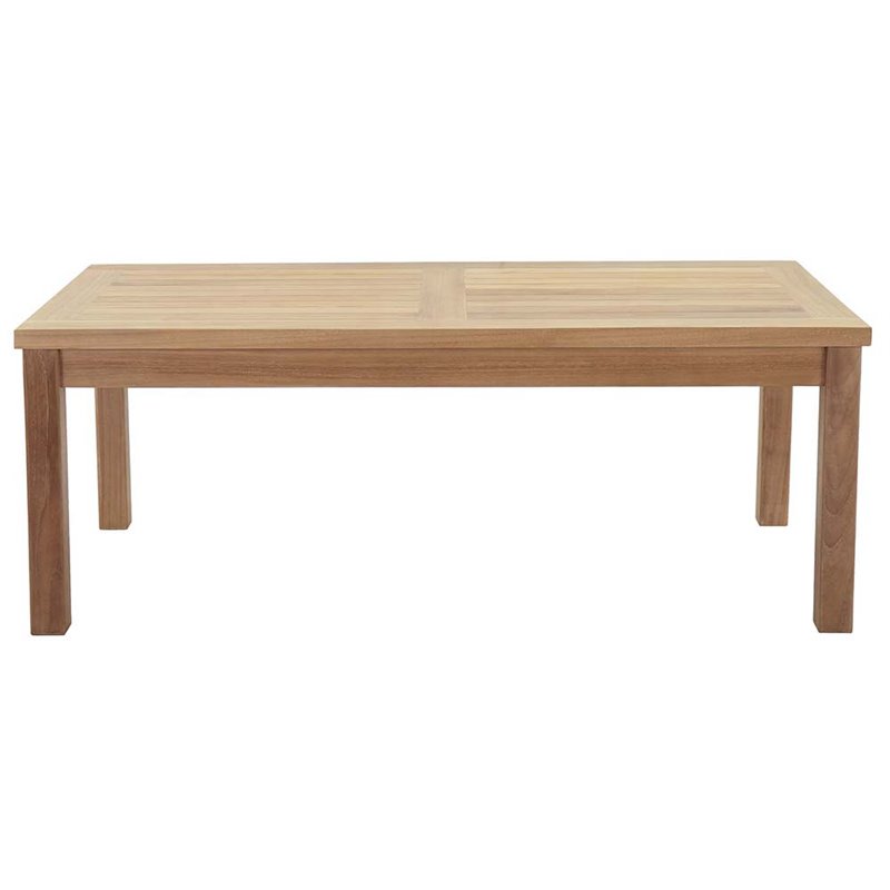 Marina 4 Piece Outdoor Patio Teak Set in Natural Navy