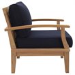 Modway Marina 4 Piece Patio Sofa Set in Natural and Navy