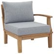 Modway Marina Modern Wood 5-Piece Patio Teak Sofa Set in Natural/Gray