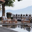 Marina 6 Piece Outdoor Patio Teak Set in Natural Gray