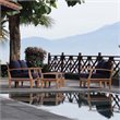 Marina 6 Piece Outdoor Patio Teak Set in Natural Navy