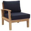 Marina 6 Piece Outdoor Patio Teak Set in Natural Navy