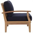 Marina 6 Piece Outdoor Patio Teak Set in Natural Navy