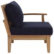 Marina 6 Piece Outdoor Patio Teak Set in Natural Navy