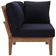 Marina 6 Piece Outdoor Patio Teak Set in Natural Navy
